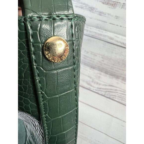 AZALEA WANG Knee High THE RIDING CROC Vegan Green Leather Boots SUE 7.5 Grunge - Picture 12 of 13